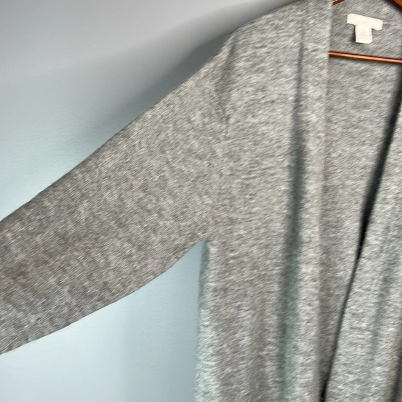 H&M Wool Blend Baggy Oversized Open Cardigan Sweater Long Line Grey Melange S - Picture 5 of 10